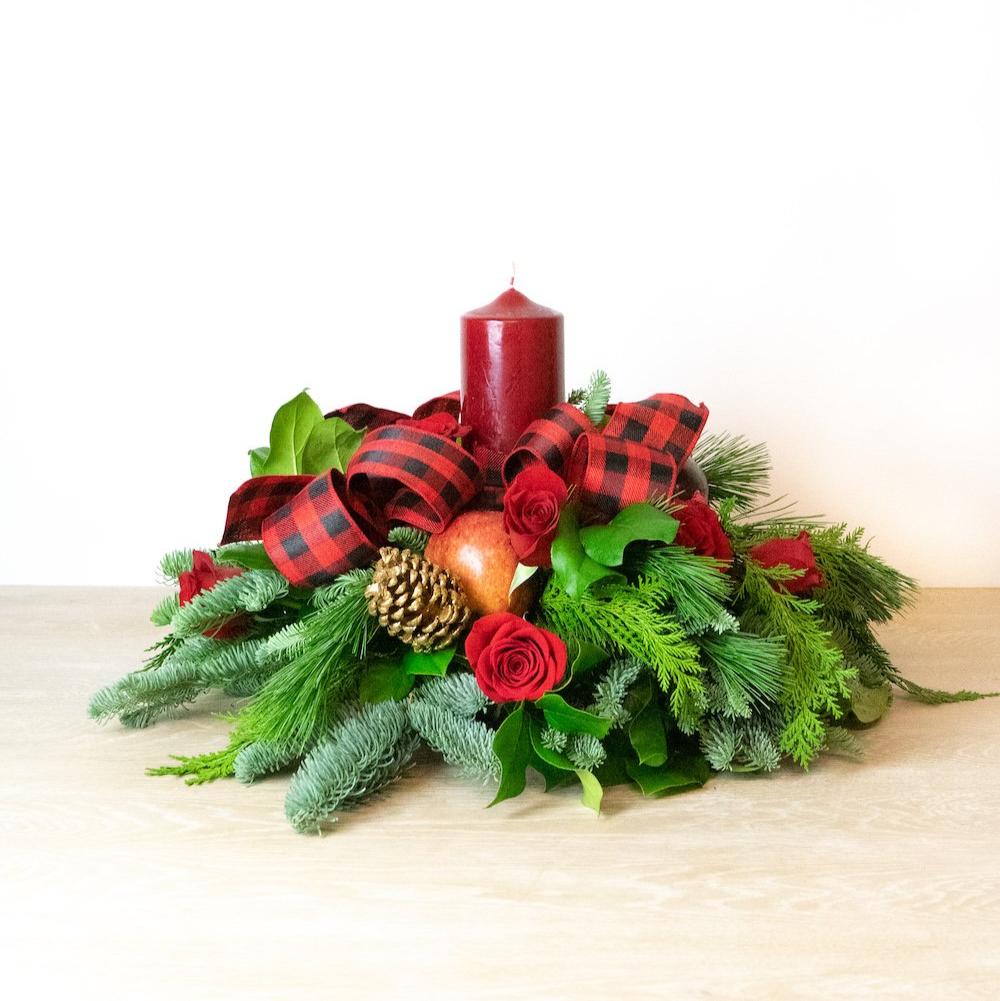 Christmas Candle Centerpiece