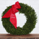 Preserved Boxwood Wreath and Arte Italica Merry Christmas Sash