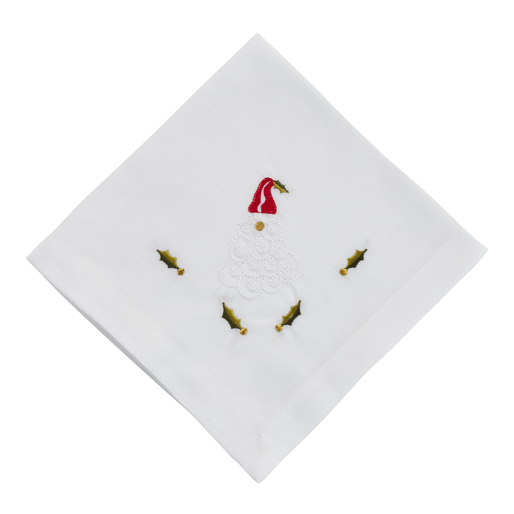 Embroidered Santa Napkin