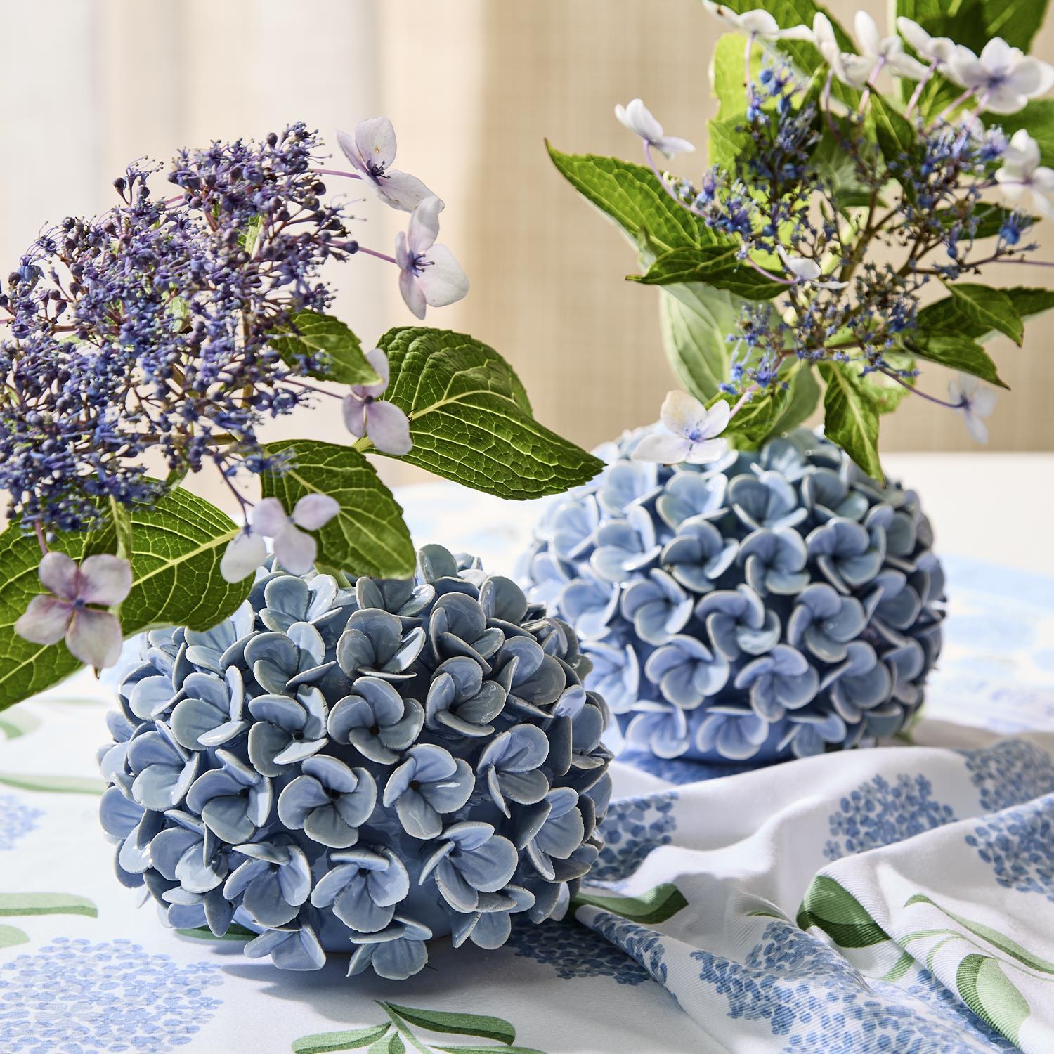 Hydrangea Flower Bud Vase / Taper Candle Holder