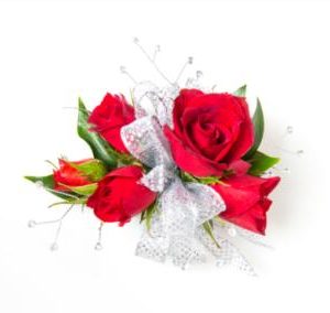 Rose Corsage with Rhinestones